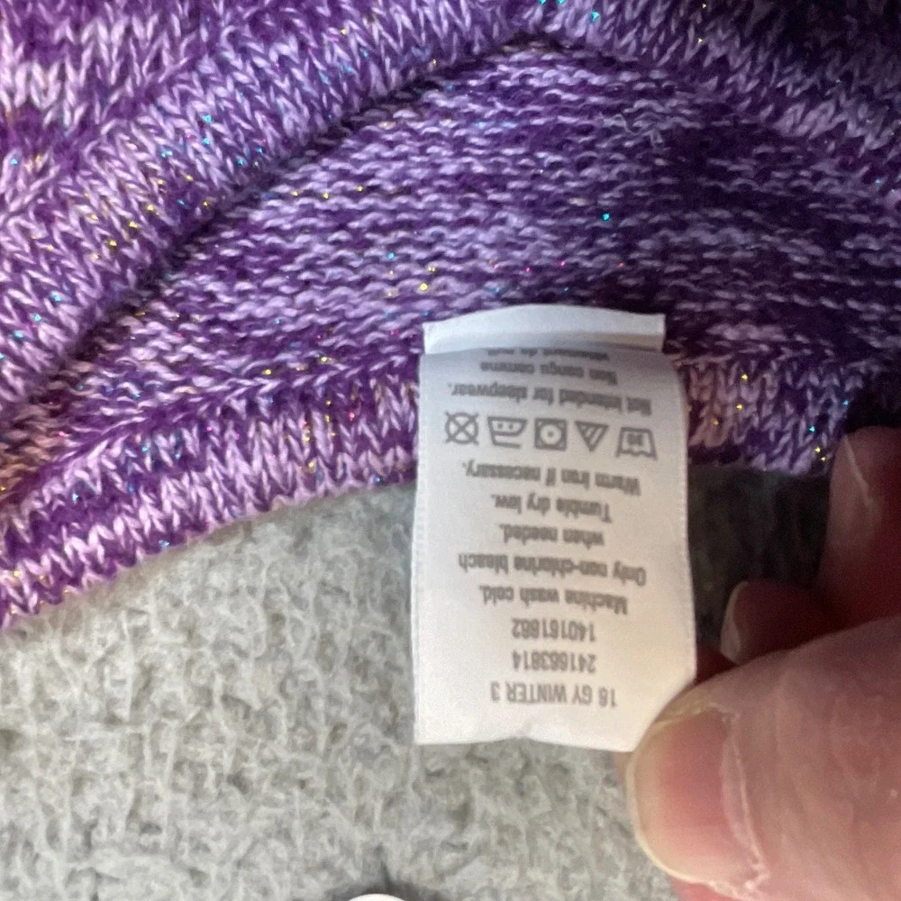 Gymboree Shrug Cardigan Kids 3T Purple NEW Shimmer Space Dye Bolero Sweater